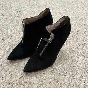 Aldo Womens Black Zipper Pointed Toe Heels Sz 7 Formal Business Career